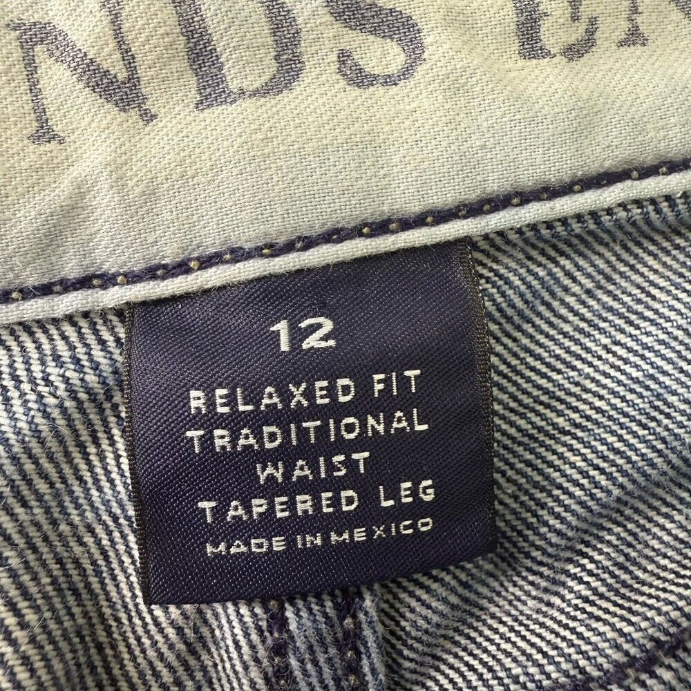 Lands End High Rise Tapered Jeans Classic Denim Straight Leg Women’s Size 12 - Picture 7 of 10